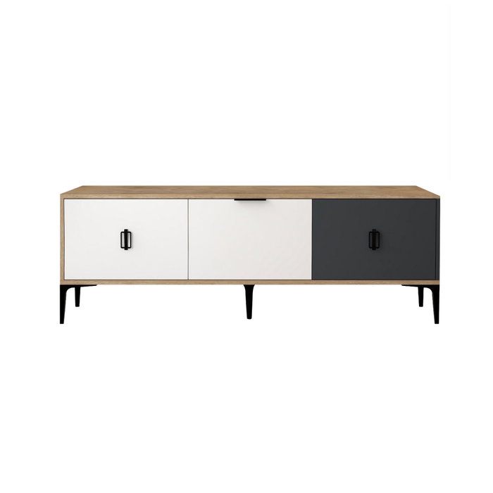 Hanah Home Neva 3801 Soporte para TV Roble, Blanco y Antracita Hanah Home Neva 3801 Soporte para TV Roble, Blanco y Antracita